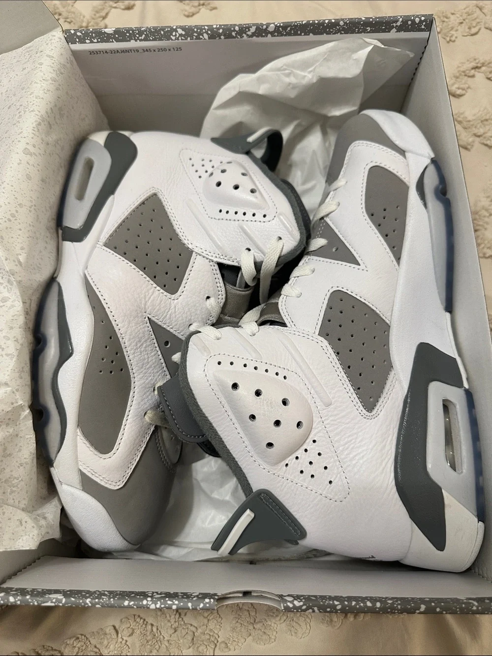 Jordan Men's Retro Athletic Sneakers - White & Gray